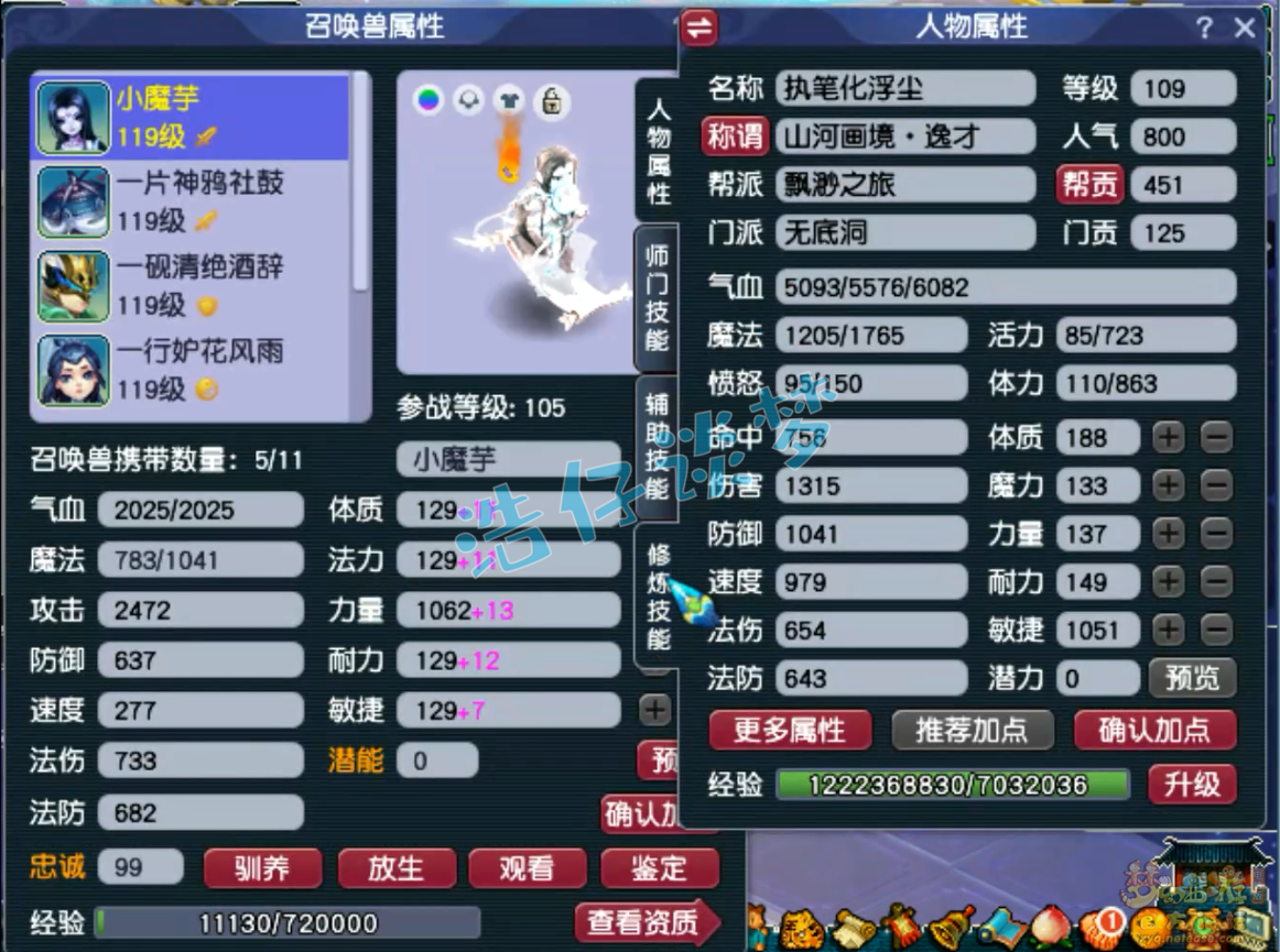 梦幻西游无底洞109级固伤装备展示