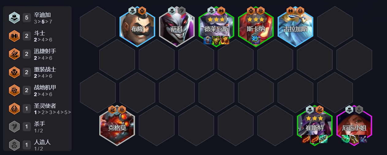 云顶之弈S14赌辛迪加卡牌阵容搭配