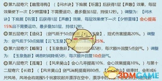 《剑网3》10月29日全门派技改介绍