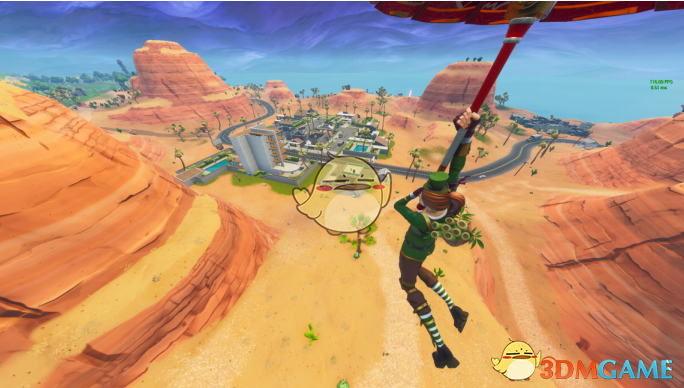 《堡垒之夜》棕榈天堂资源分布介绍