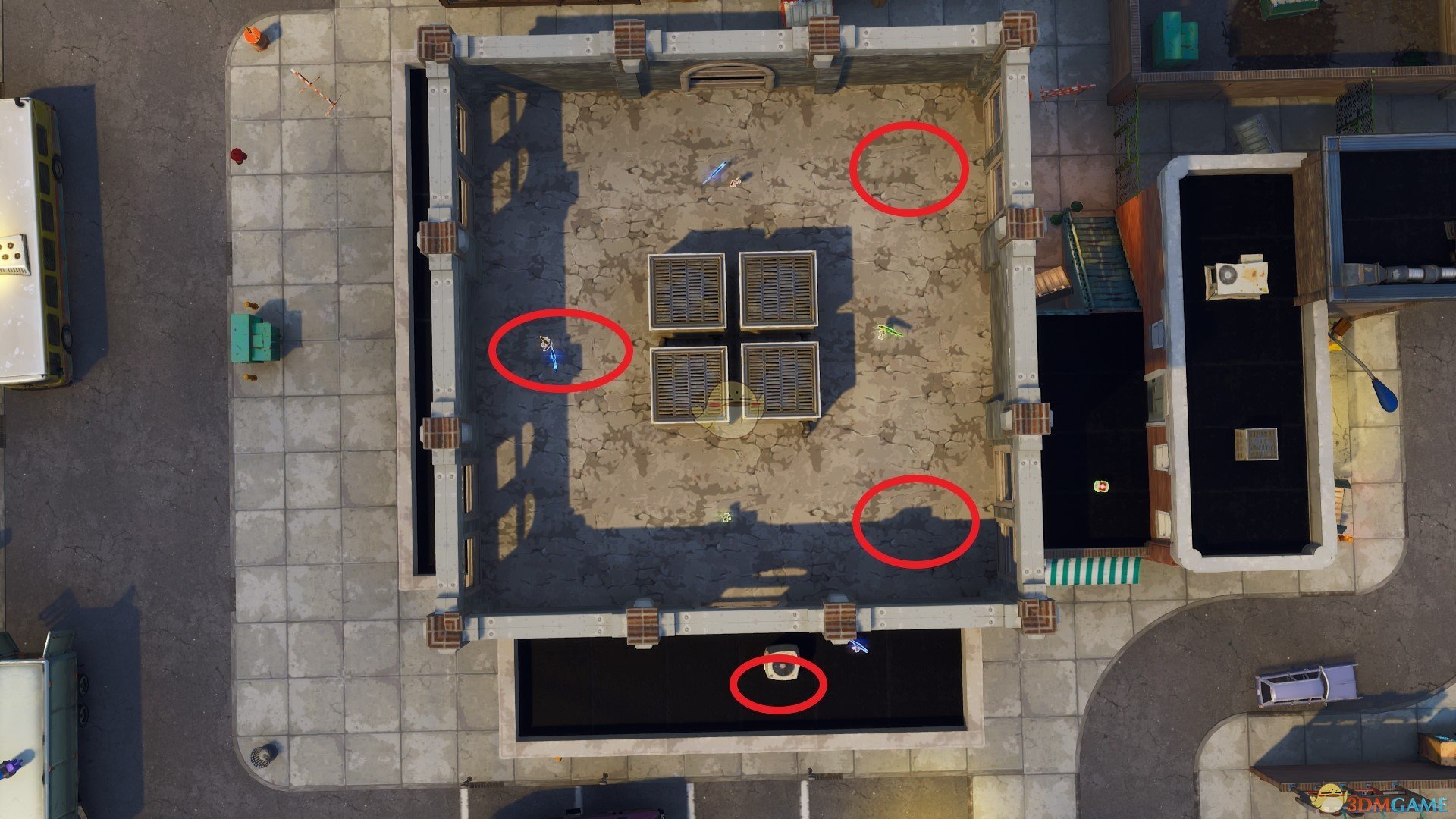 《堡垒之夜》斜塔小镇四排攻略