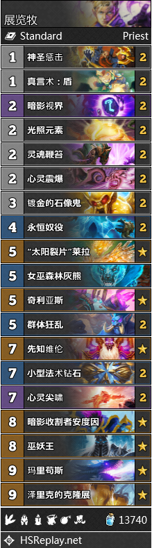 《炉石传说》2.13-19牧师职业分析及卡组推荐