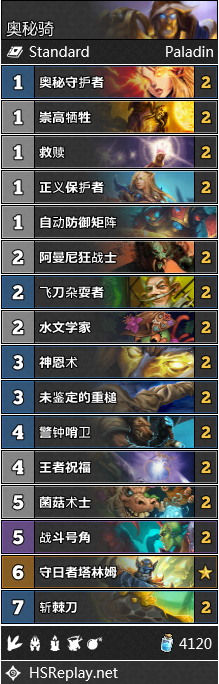 《炉石传说》2.13-19圣骑士职业分析及卡组推荐