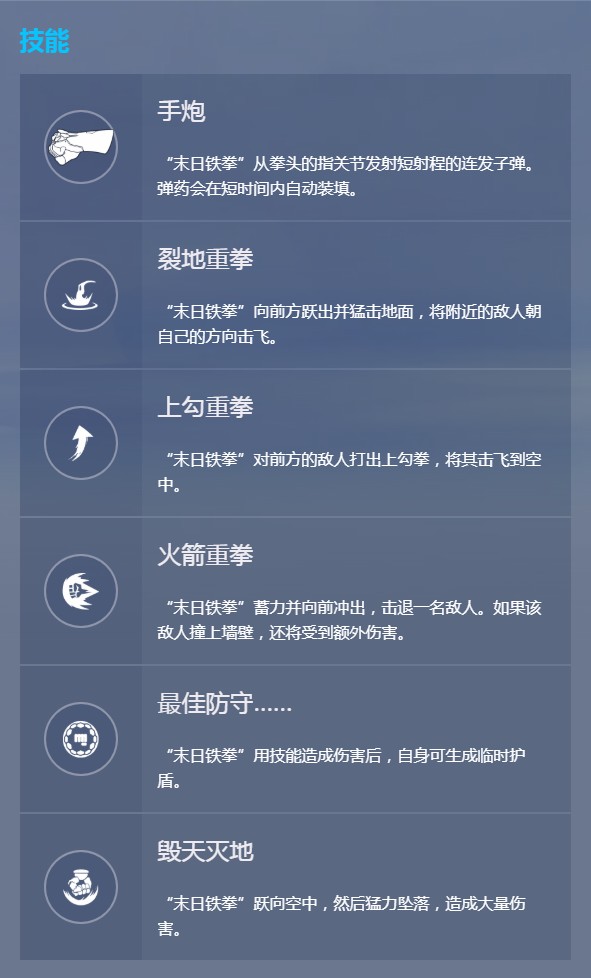 《守望先锋》末日铁拳（铁拳）基础攻略