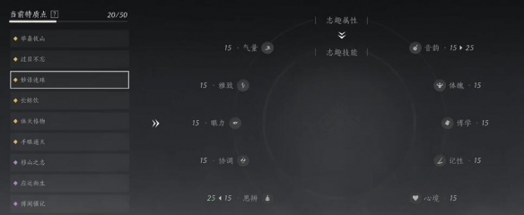 燕云十六声志趣加点推荐