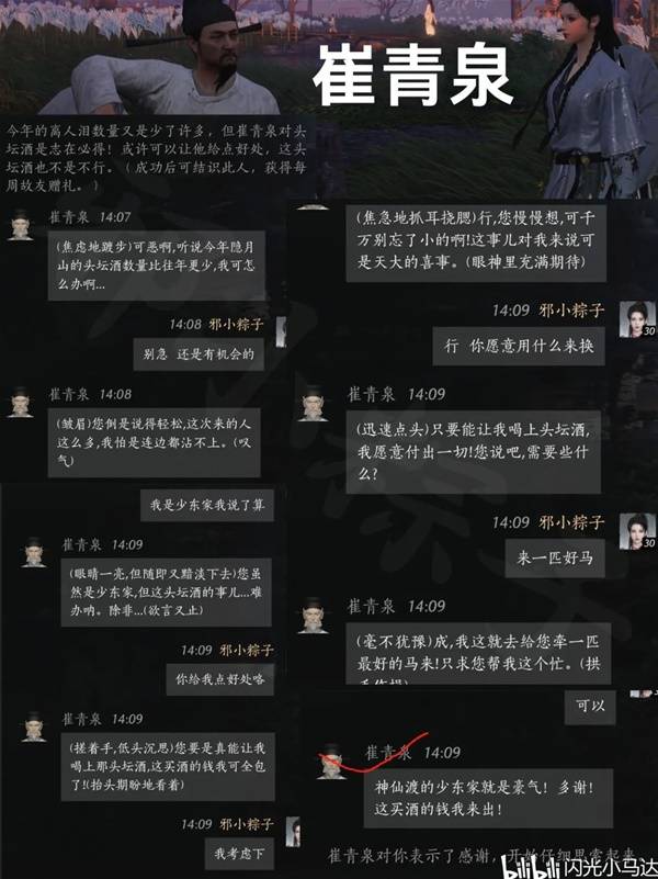 燕云十六声清河NPC好感对话攻略