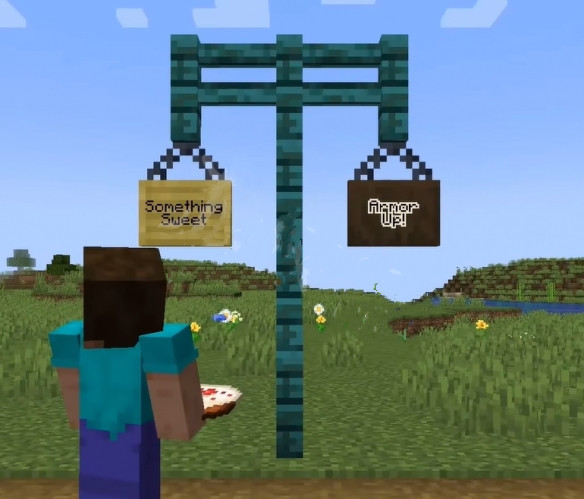 我的世界挂墙上的告示牌怎么做