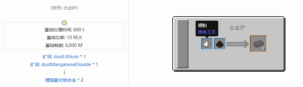 我的世界核电工艺合金合成表大全