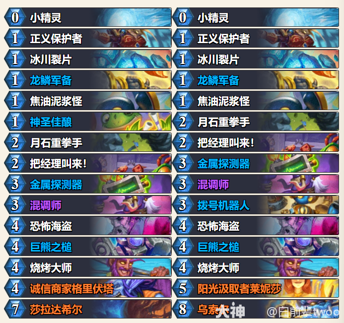 炉石传说NoHandsGamer树骑卡组代码分享