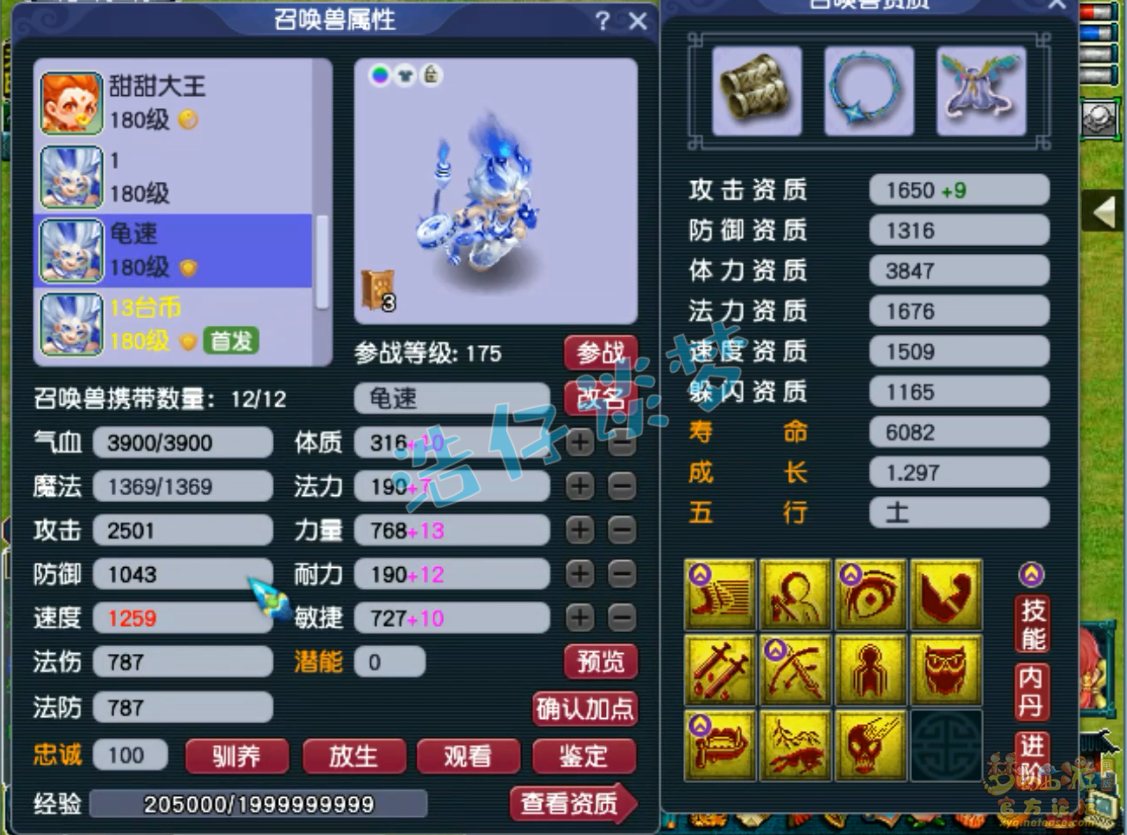 梦幻西游服战方寸山属性展示175