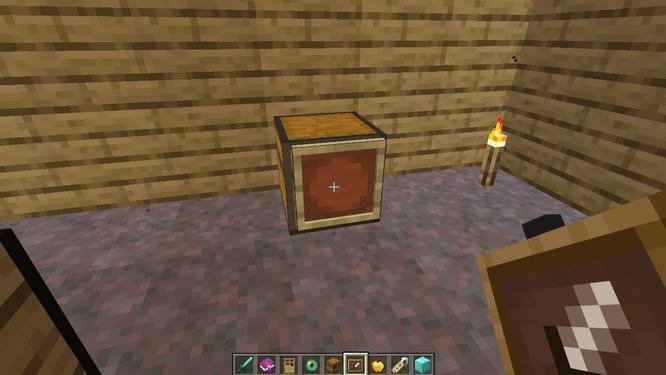 我的世界怎么往箱子上面放物品展示柜