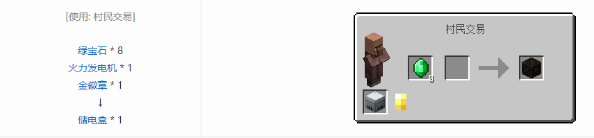 我的世界科技复兴储电设备合成表大全