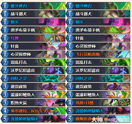 炉石传说32.0.3版本乘务员瞎卡组代码分享