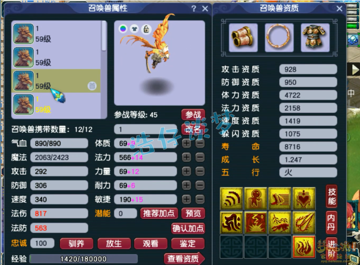 梦幻西游49级大唐属性展示