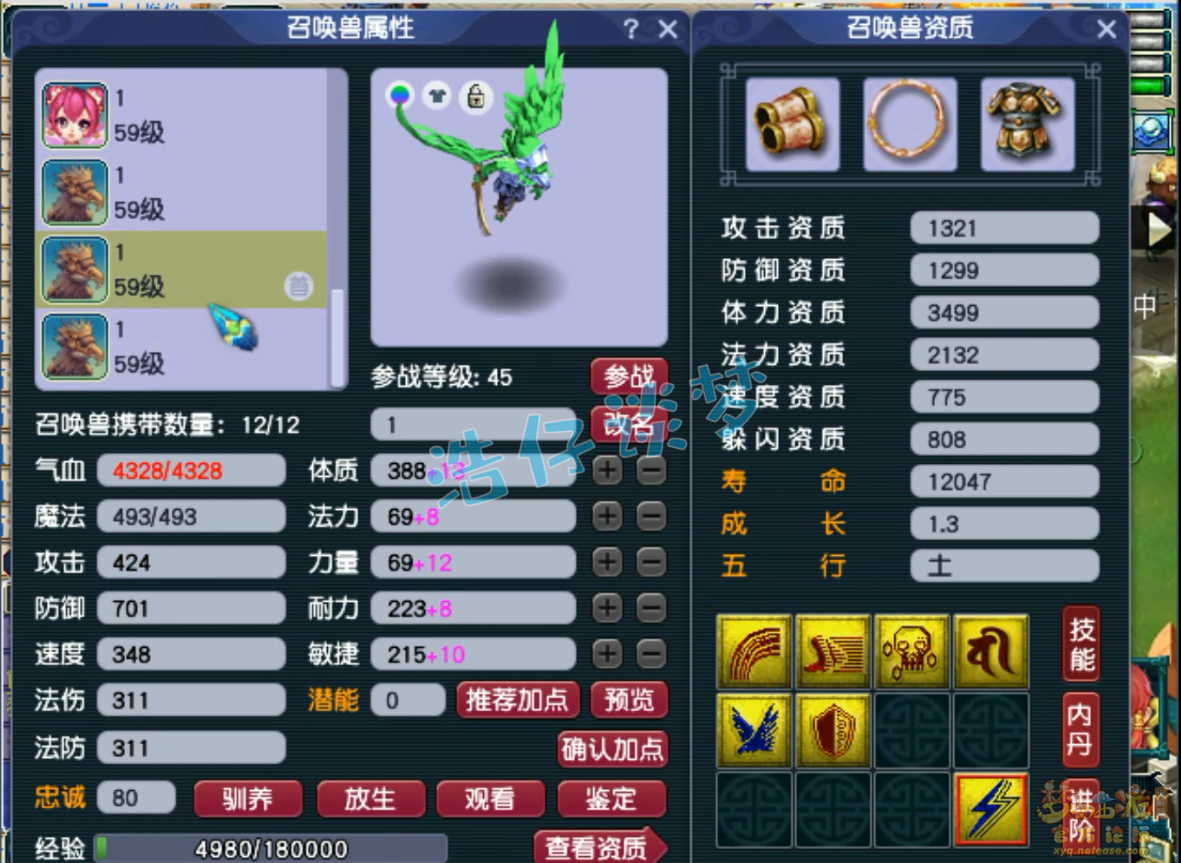 梦幻西游49级大唐属性展示