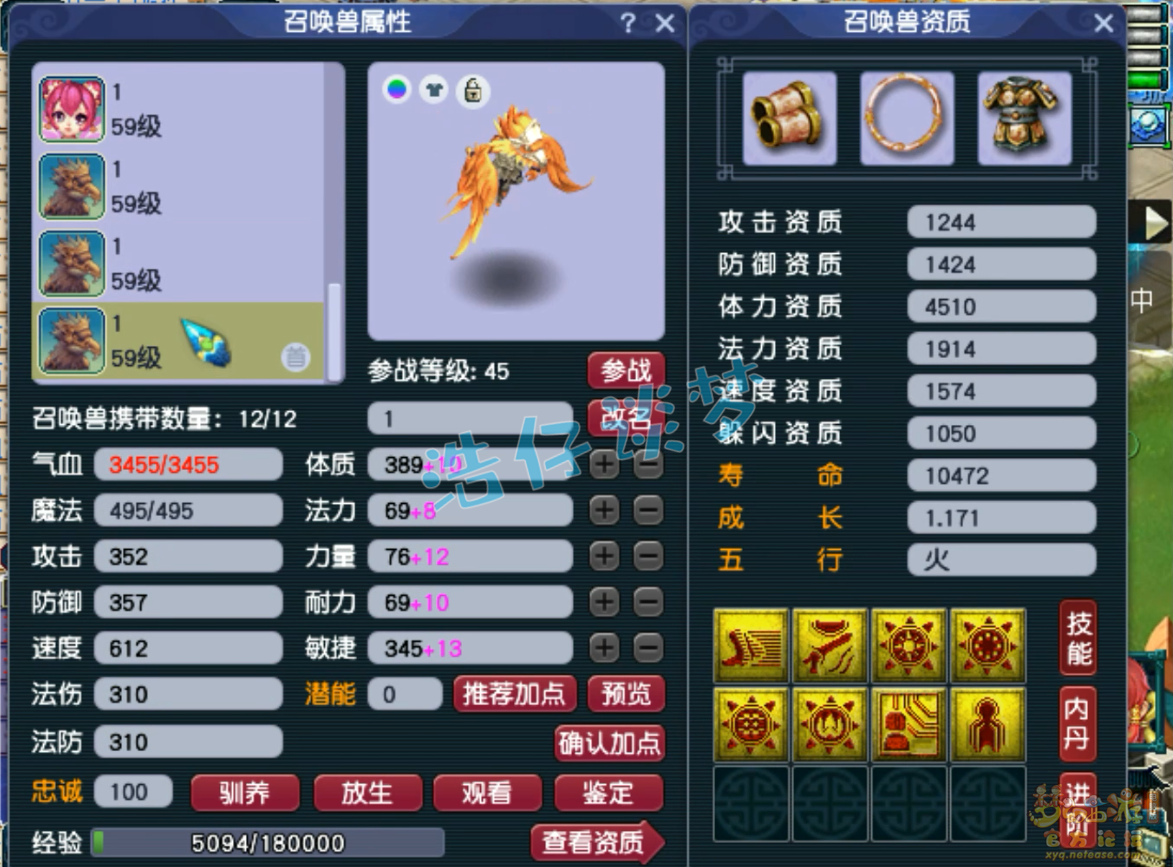 梦幻西游49级大唐属性展示