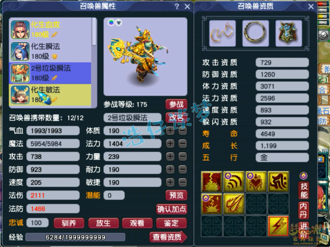 梦幻西游化生寺五开175级装备展示图