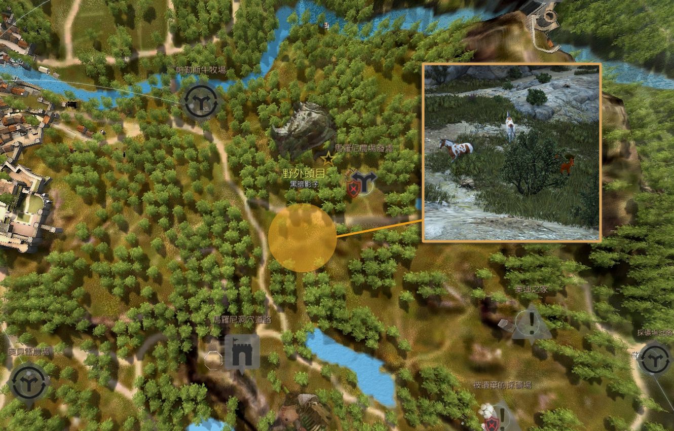 黑色沙漠野生马分布图