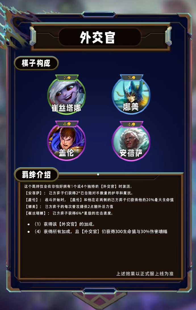 云顶之弈S13外交官羁绊效果一览