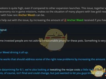 《魔兽世界》8.0锚草数量增加说明