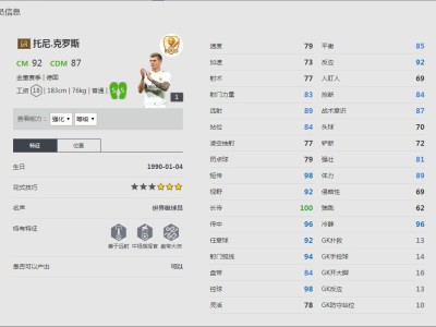 《FIFA online4》托尼·克罗斯球员信息