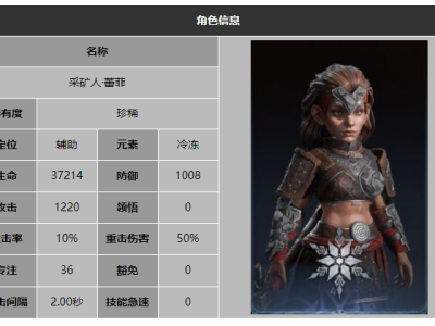 龙息神寂采矿人蕾菲技能介绍