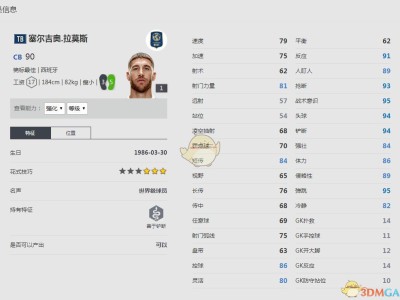 《FIFA online4》塞尔吉奥·拉莫斯球员信息