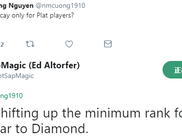 《LOL》S9赛季铂金段位取消休眠惩罚