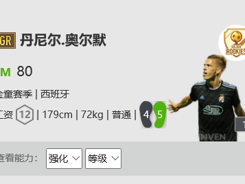 《Fifa online 4》丹尼尔.奥尔默球员详细信息