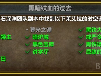 魔兽世界黑暗铁血的过去成就黑铁酒吧在哪