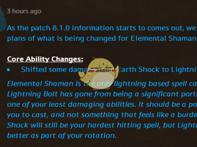 《魔兽世界》8.1萨满重做介绍