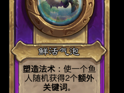 炉石传说酒馆战棋新小饰品鲜活气泡介绍