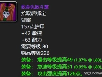 魔兽世界WLK版本致命仇敌披风属性效果详解