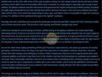 《魔兽世界》8.1GCD技能去除影响分析