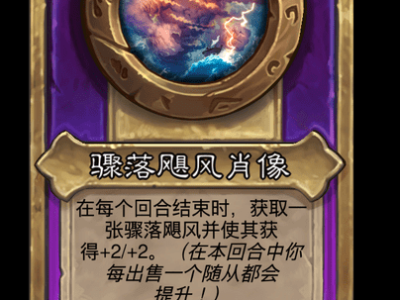 炉石传说酒馆战棋新大饰品骤落飓风肖像介绍