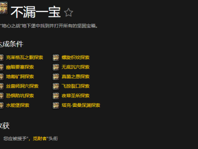 魔兽世界：一网打尽成就终极指南