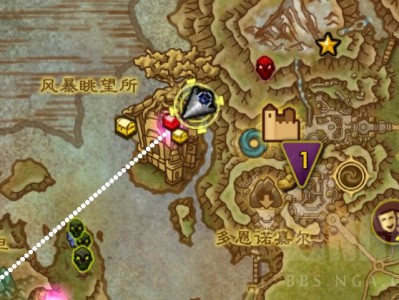 在魔兽世界中，多恩诺嘉尔左上方的土灵宝匣的具体位置在哪里？