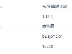 我的世界永恒辉耀迷城服务器一览2025