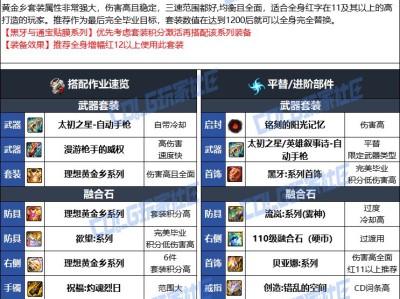 DNF人造神版本合金战士毕业装备选择