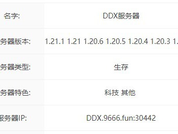 2024年《我的世界》DDX服务器精选列表