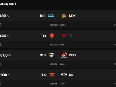 英雄联盟S14世界赛瑞士轮第一轮对阵安排