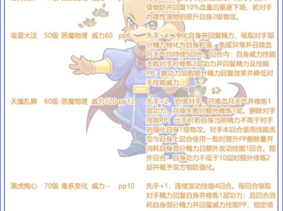 洛克王国黑小虎技能搭配