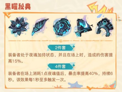 原神黑曜秘典圣遗物效果详解