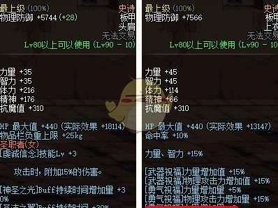 《DNF》95版本奶妈防具属性分享