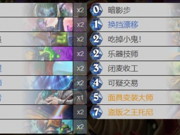 以下是一些炉石传说深渊暗影贼卡组推荐：