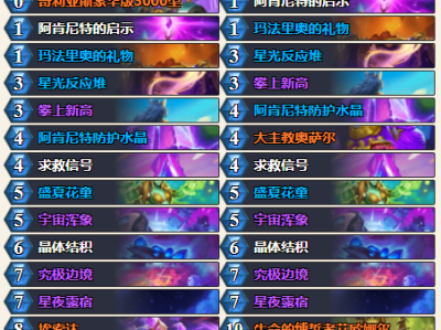 炉石传说深暗领域奥术星舰德卡组搭配