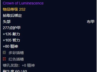 魔兽世界巫妖王之怒荧光之冠属性详解