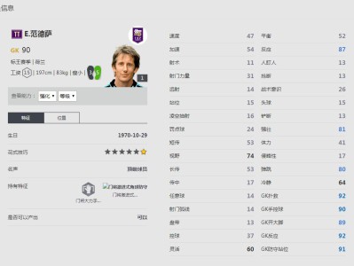 《FIFA online4》E.范德萨球员信息
