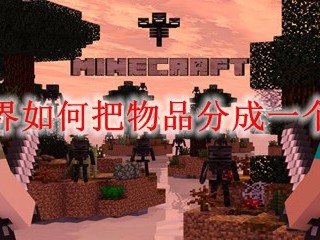 我的世界如何把物品分成一个一个的